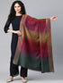 Women's Striped Wool Shawl with Zari Border